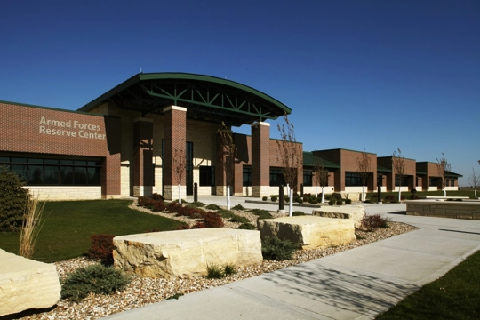 Iowa Army National Guard AFRC Complex construction in Cedar Rapids, Iowa.